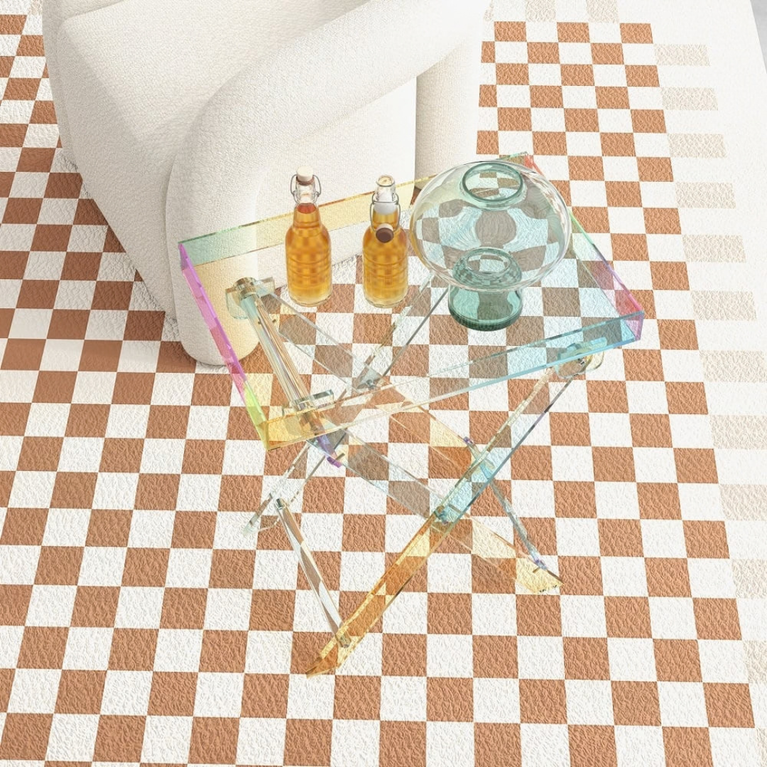Modern Rainbow Acrylic Folding Side Table