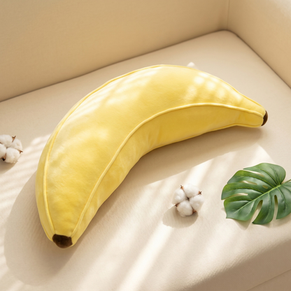 Soft Banana Plush Fabric Cushion