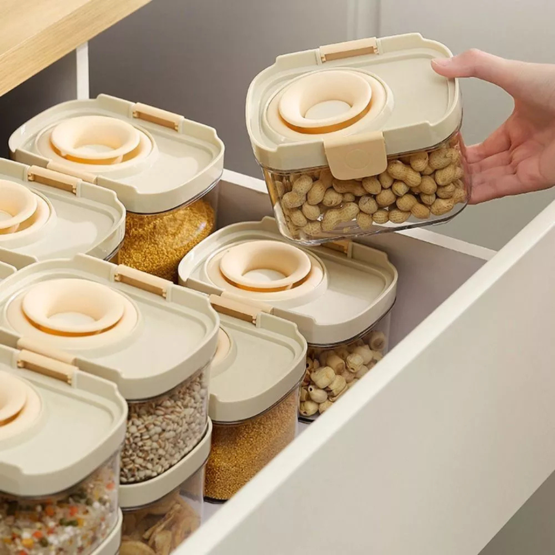 Premium Airtight Kitchen Storage Jars with Durable Sealed Lid