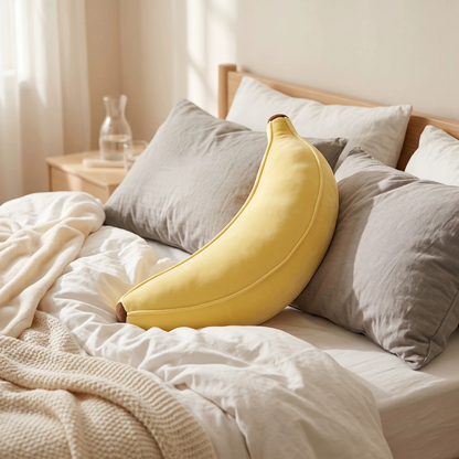 Soft Banana Plush Fabric Cushion