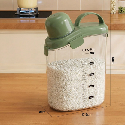 Airtight Grain Storage Container with Measuring Cup (3L)