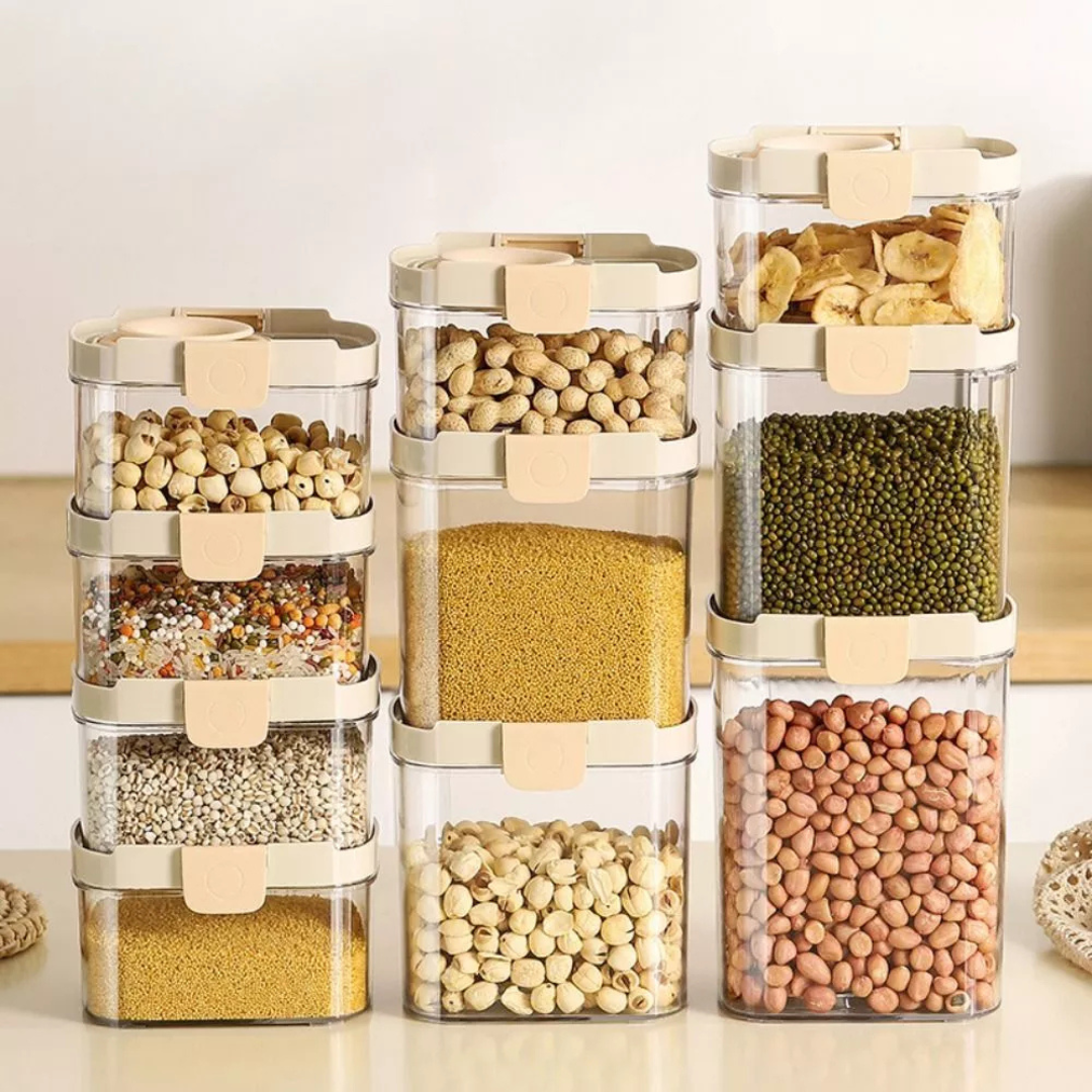 Premium Airtight Kitchen Storage Jars with Durable Sealed Lid