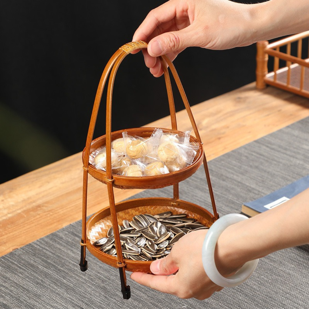 Multi-Purpose Elegant Hand Woven Bamboo Basket