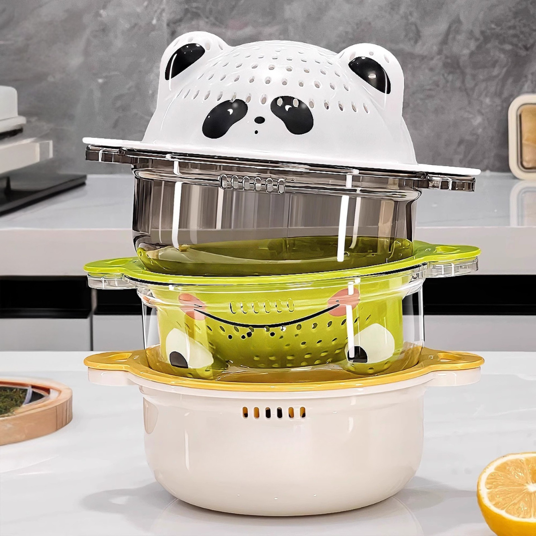 Double-Layer Multi-Purpose Drain & Storage Basket