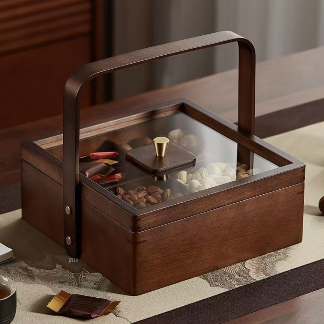 Multi Layer Wooden Look Dry Fruit Serving Tray