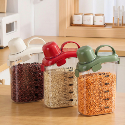 Airtight Grain Storage Container with Measuring Cup (3L)