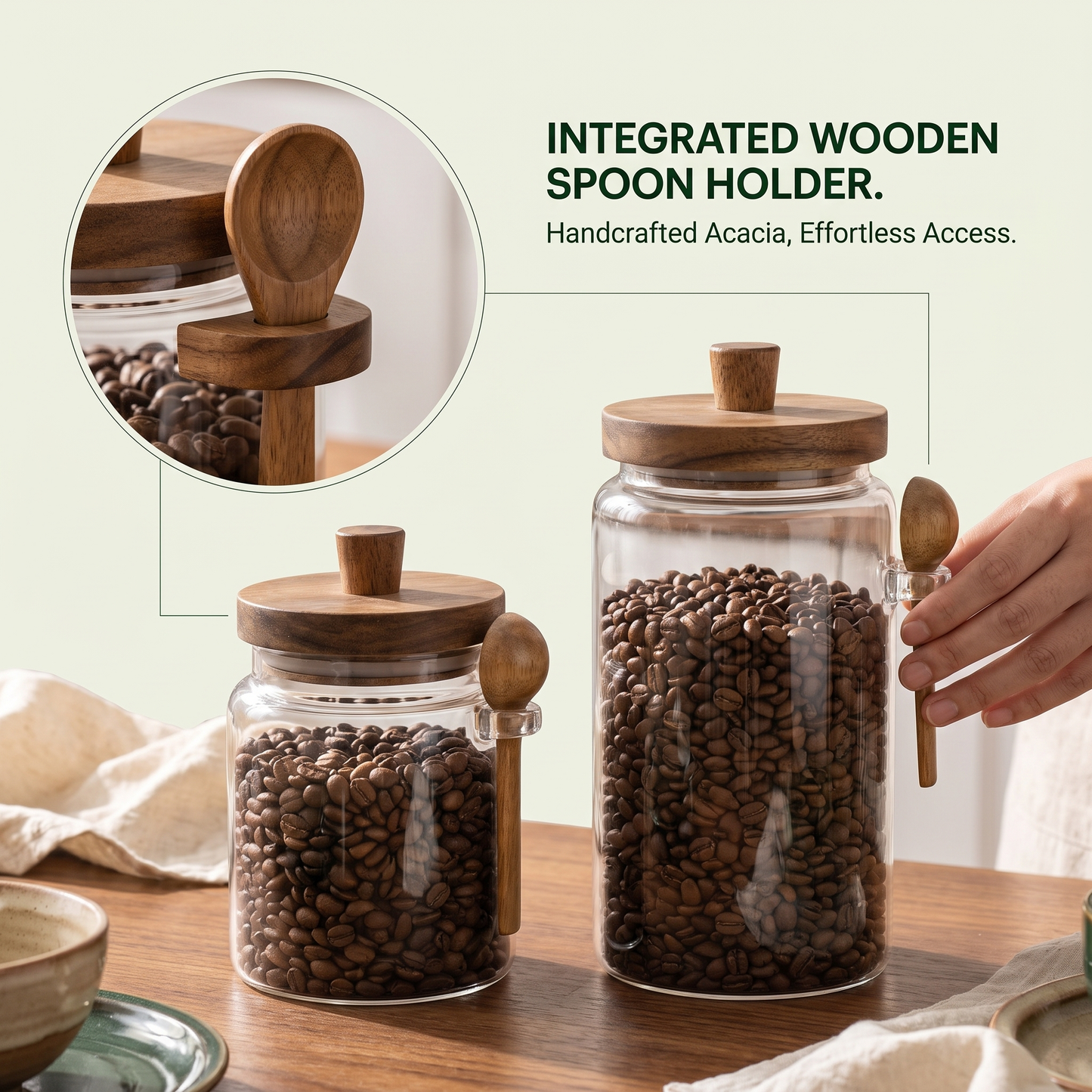 Airtight Glass Storage Jars (Set of 2)