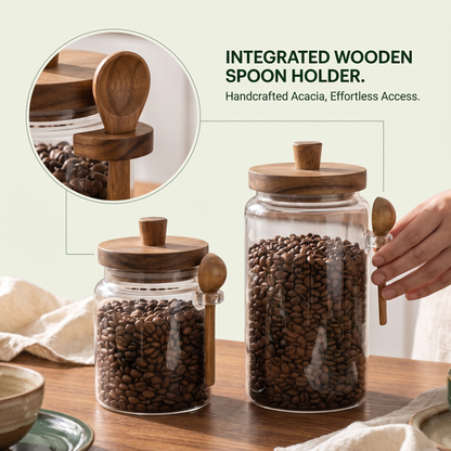 Airtight Glass Storage Jars (Set of 2)