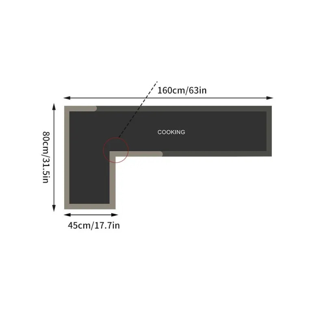 Anti-Slip Design L-Shaped Water Absorbing Mat