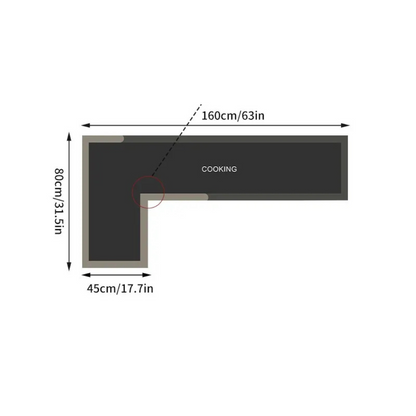 Anti-Slip Design L-Shaped Water Absorbing Mat