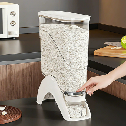 Slim Corner Easy Push Button Airtight Grain Storage Dispenser