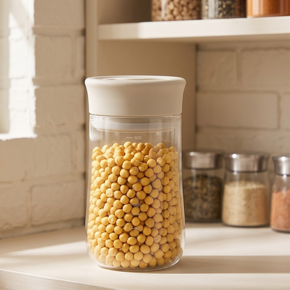 Airtight Borosilicate Glass Storage Jar With Twist Lock Seal