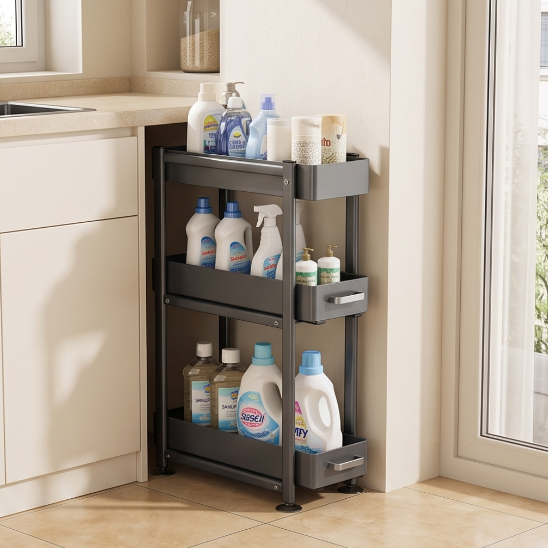 Narrow Pull Out Kitchen Storage Rack