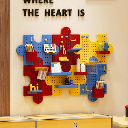 Wall Organizer Modular Puzzle Pegboard (Set of 3)