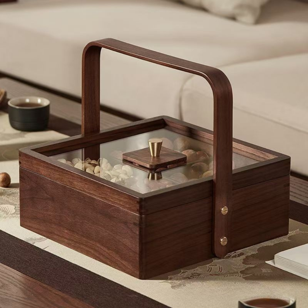 Multi Layer Wooden Look Dry Fruit Serving Tray