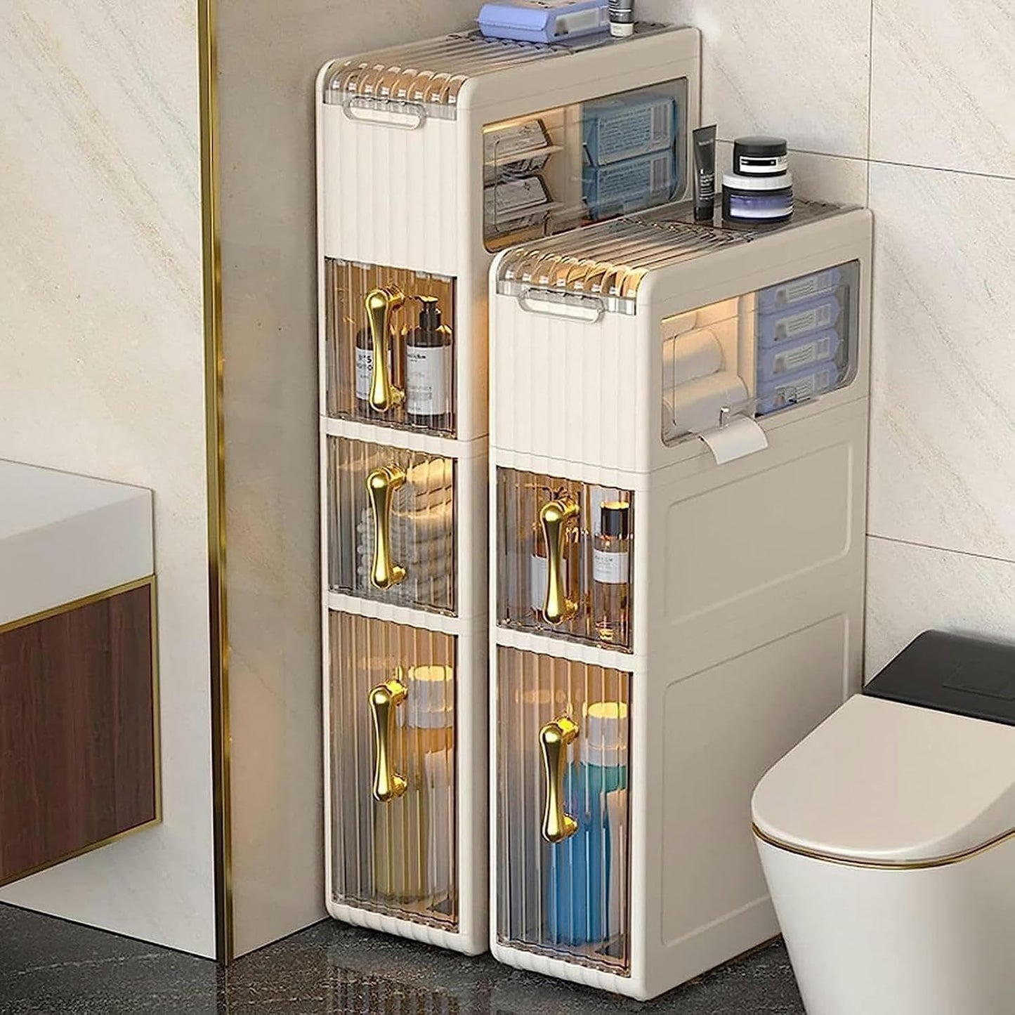 Compact Vertical Storage Drawer Cabinet
