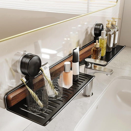 Wall Mounted Sink Organizer Shelf with Strong Suction