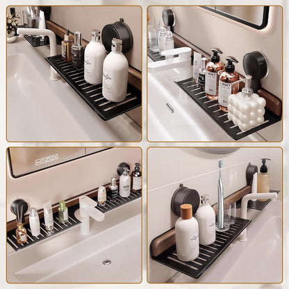 Wall Mounted Sink Organizer Shelf with Strong Suction