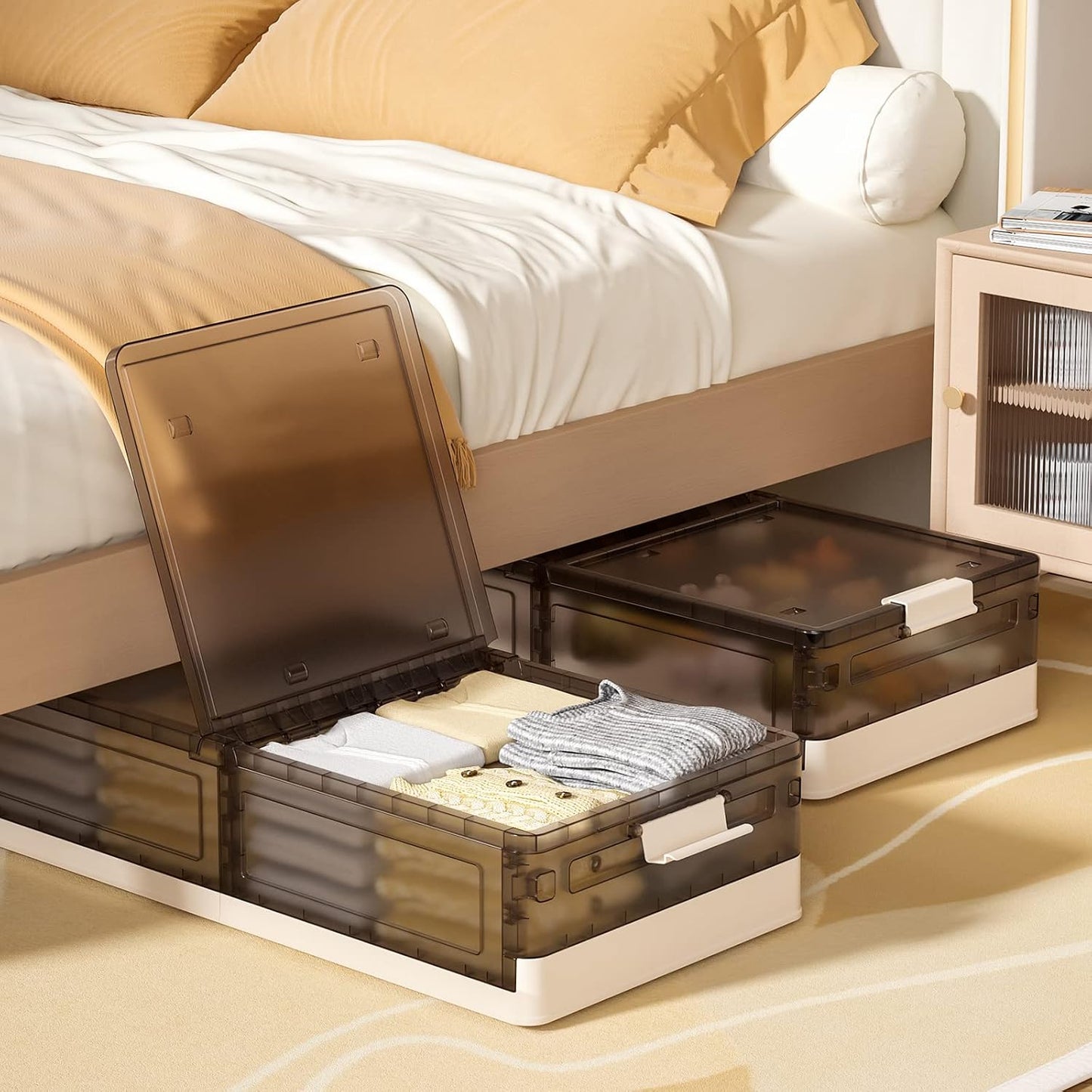 Multiple-Use Under Bed Storage Organizer with Wheels