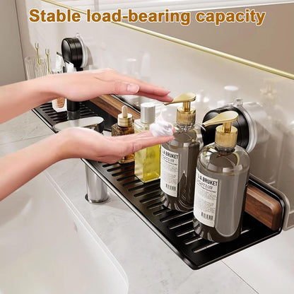 Wall Mounted Sink Organizer Shelf with Strong Suction