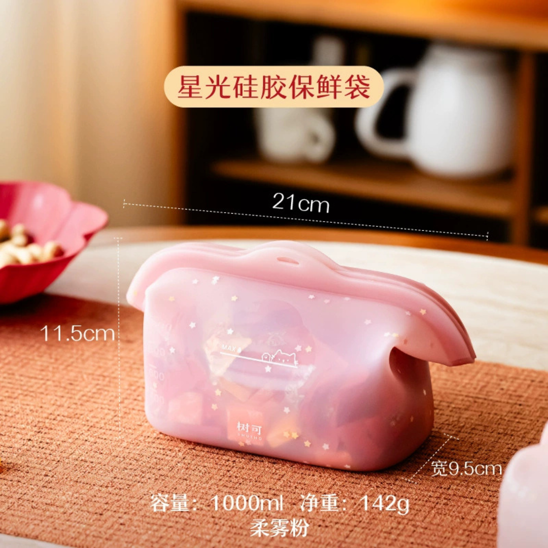 Reusable Silicone Stand Up Storage Bag - 1000ml