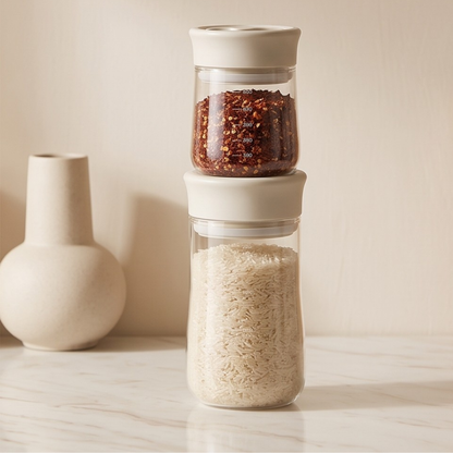 Airtight Borosilicate Glass Storage Jar With Twist Lock Seal