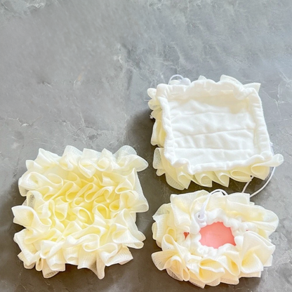 Soft-Touch Dual-Sided Bath Ball with Hanging Loop