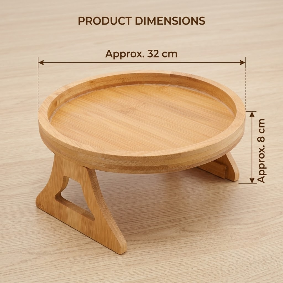 Bamboo Wood Sofa Arm Tray