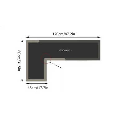 Anti-Slip Design L-Shaped Water Absorbing Mat