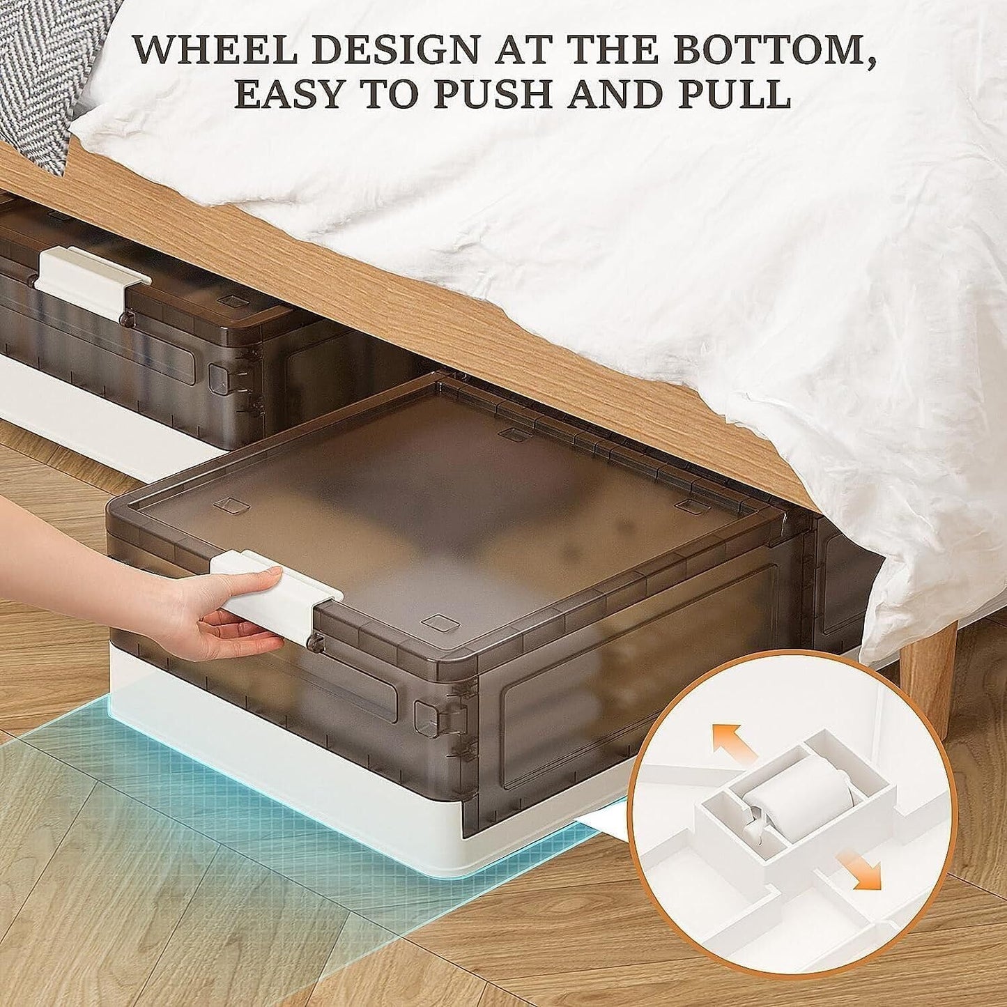 Multiple-Use Under Bed Storage Organizer with Wheels