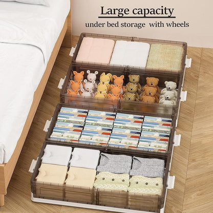 Multiple-Use Under Bed Storage Organizer with Wheels