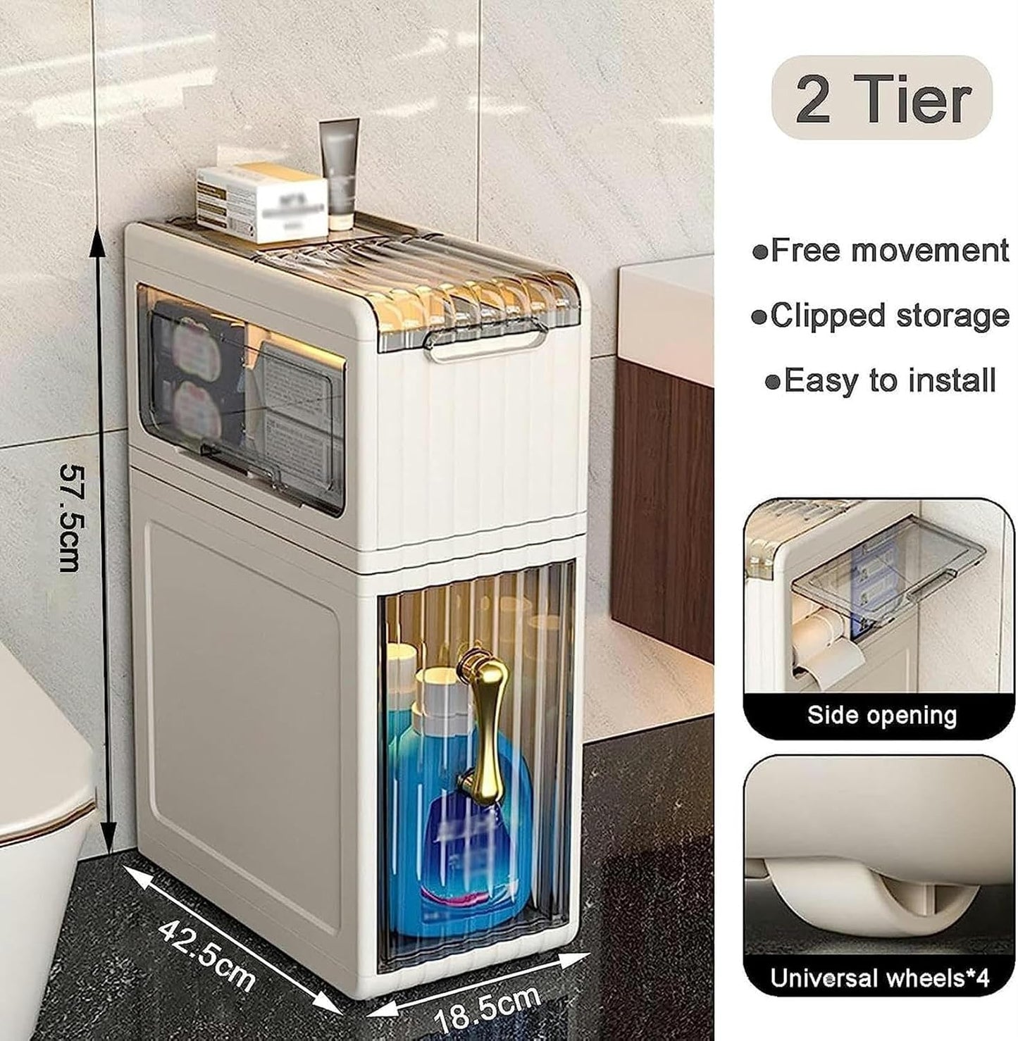 Compact Vertical Storage Drawer Cabinet