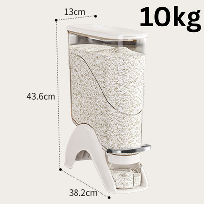 Slim Corner Easy Push Button Airtight Grain Storage Dispenser