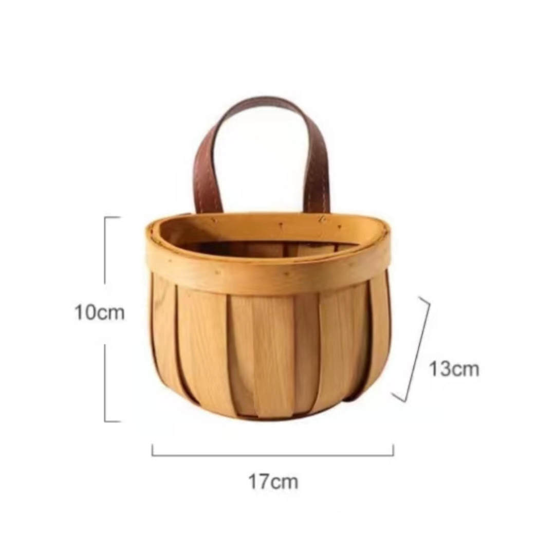 Multi-Purpose Wall Mounted Wooden Baskets Storage & Organization