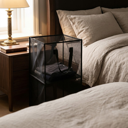 Foldable Mesh Laundry Basket with Handles