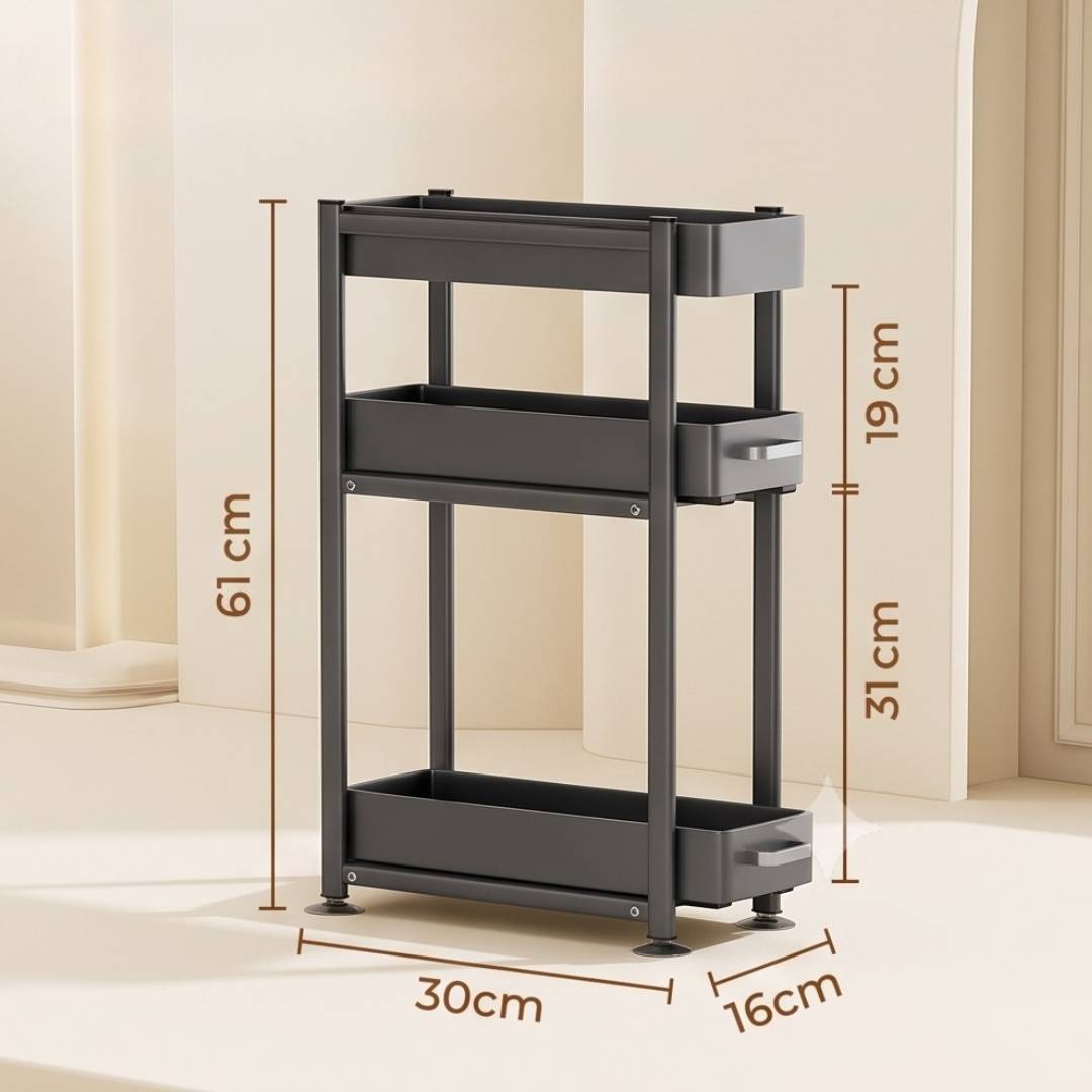 Narrow Pull Out Kitchen Storage Rack