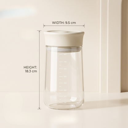 Airtight Borosilicate Glass Storage Jar With Twist Lock Seal