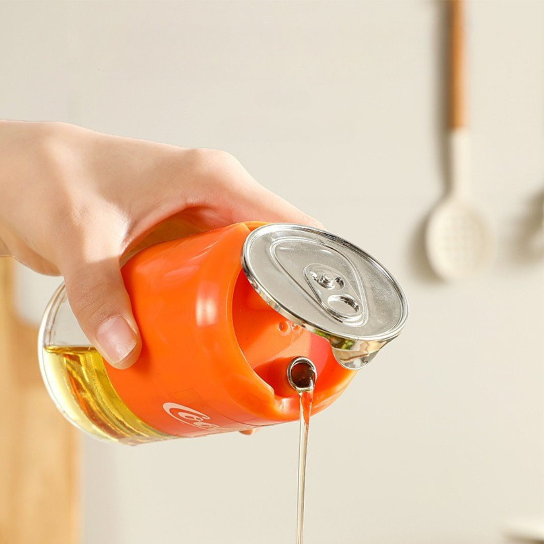 Coke Style Oil Dispenser Bottle with Auto Lid - 180ml Capacity