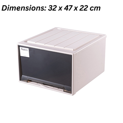 Transparent Stackable Drawer Storage Organizer Box