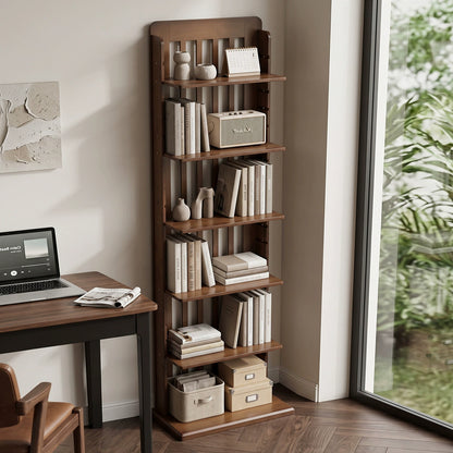 Open Shelves Adjustable Bamboo Storage Rack