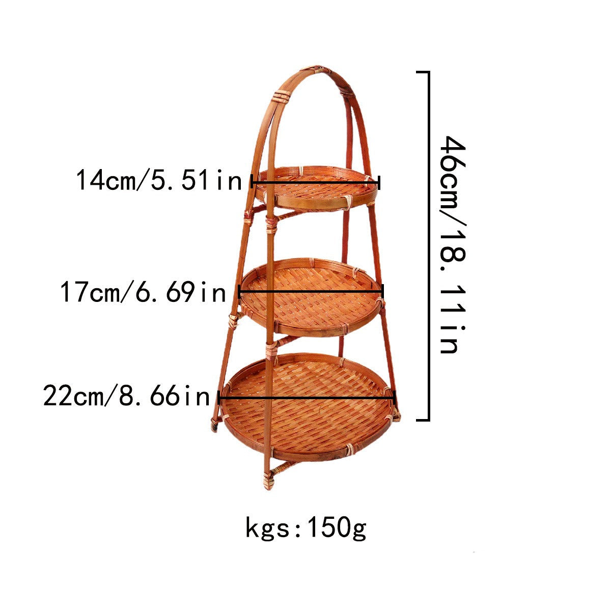 Multi-Purpose Elegant Hand Woven Bamboo Basket