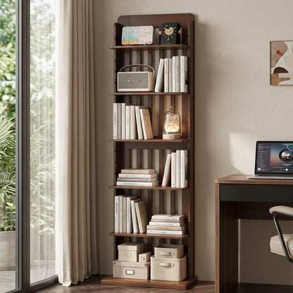Open Shelves Adjustable Bamboo Storage Rack