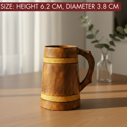 Multipurpose Classic Handcrafted Durable Finish Wood Beer Mug