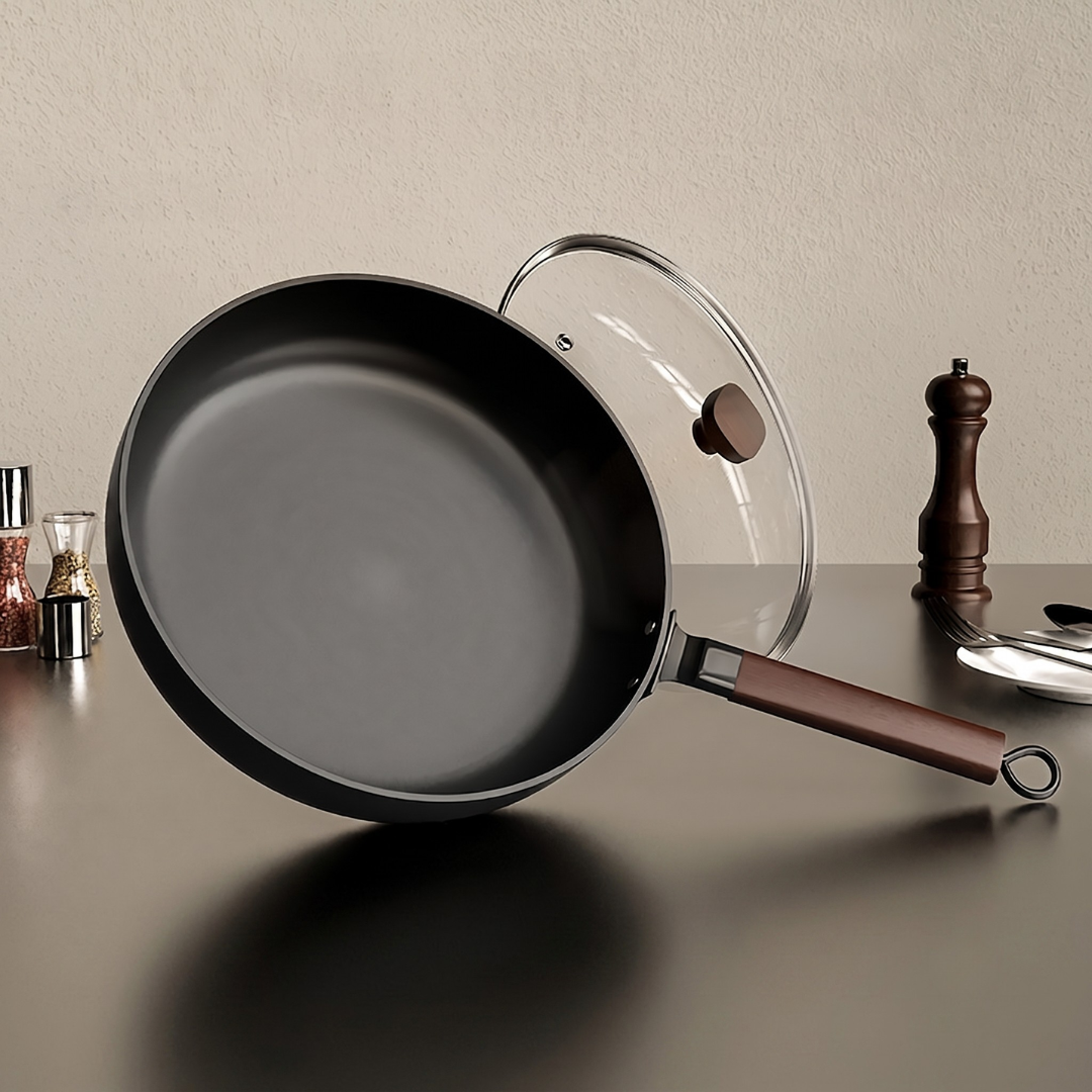 Native Titanium Non Stick Frying Pan with Lid