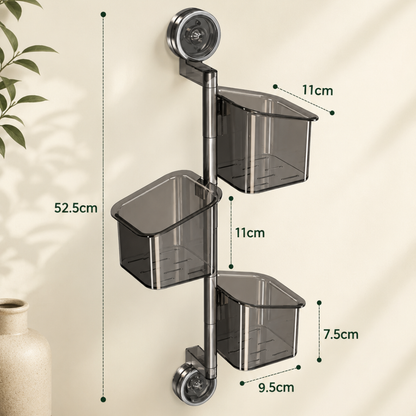360° Rotating Suction Cup Storage Basket
