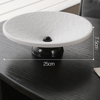 Modern Pedestal Fruit Plate with Drainage System