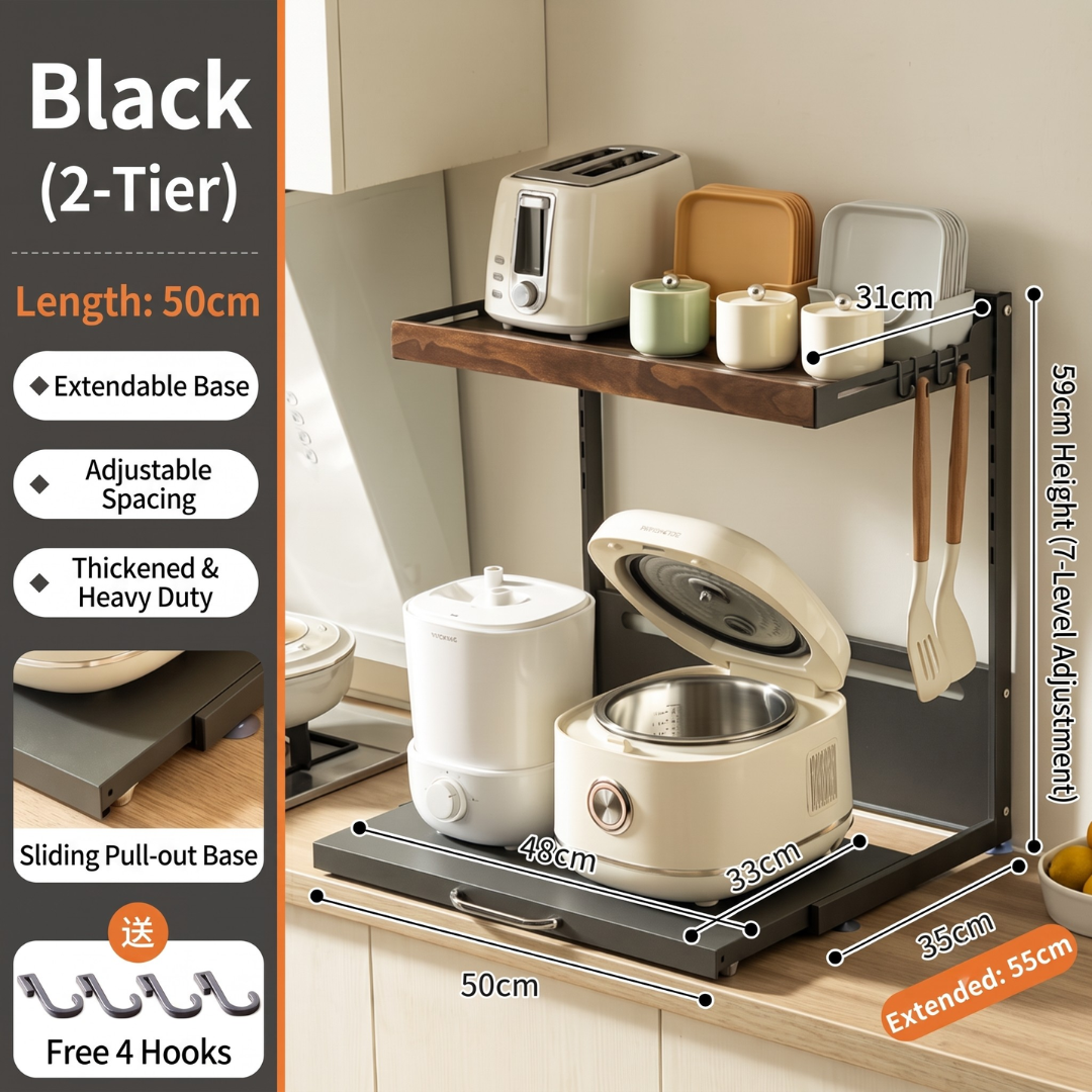 Expandable Kitchen Countertop Appliance Organizer