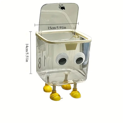 Transparent Trash Can with Stylish Look and Firm Legs