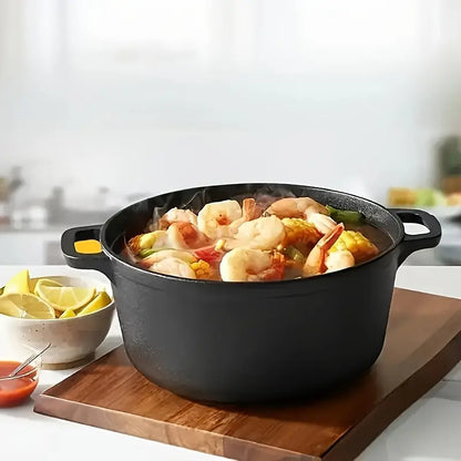 All-in-One Cast Iron Dutch Oven with Skillet Lid