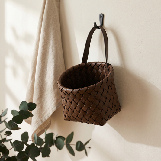 Multi-Purpose Rustic Woven Wall Hanging Storage Basket